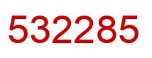 Number 532285 red image