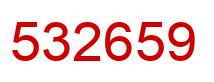 Number 532659 red image