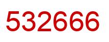 Number 532666 red image