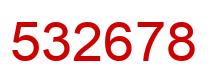 Número 532678 imagen rojo