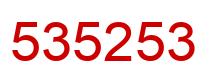 Number 535253 red image