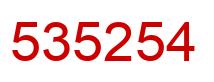Number 535254 red image