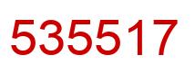 Number 535517 red image