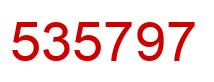 Number 535797 red image