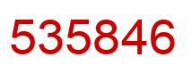 Number 535846 red image