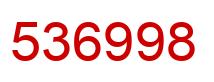Number 536998 red image