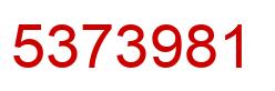 Number 5373981 red image