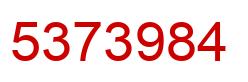 Number 5373984 red image