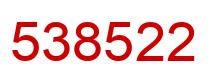 Number 538522 red image