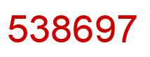 Number 538697 red image
