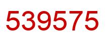 Number 539575 red image