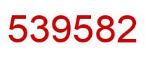 Number 539582 red image