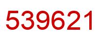 Number 539621 red image