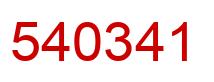 Number 540341 red image