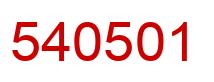 Number 540501 red image