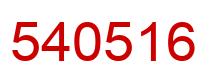 Number 540516 red image