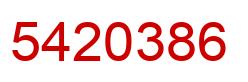 Número 5420386 imagen rojo