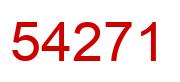 Number 54271 red image