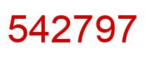 Number 542797 red image