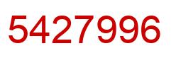 Number 5427996 red image