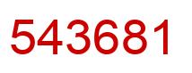 Number 543681 red image