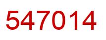 Number 547014 red image