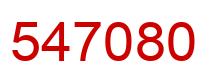 Número 547080 imagen rojo