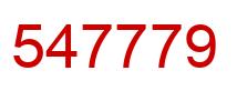 Number 547779 red image