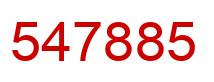 Number 547885 red image