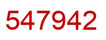 Number 547942 red image
