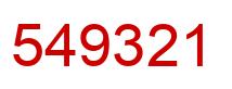 Número 549321 imagen rojo