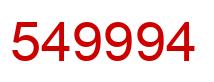Number 549994 red image