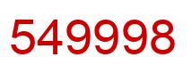 Number 549998 red image