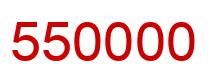 Número 550000 imagen rojo