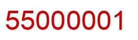 Número 55000001 imagen rojo