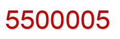 Number 5500005 red image