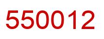 Number 550012 red image