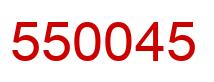 Number 550045 red image