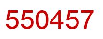 Number 550457 red image