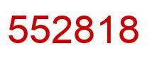 Number 552818 red image