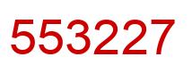 Number 553227 red image