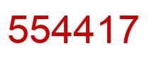 Número 554417 imagen rojo