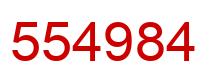 Number 554984 red image