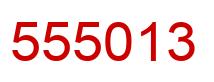 Number 555013 red image