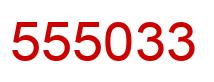 Number 555033 red image