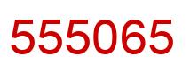 Number 555065 red image