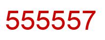 Number 555557 red image