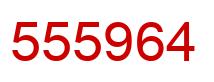 Number 555964 red image