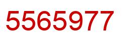 Number 5565977 red image
