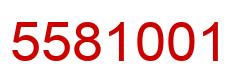 Number 5581001 red image